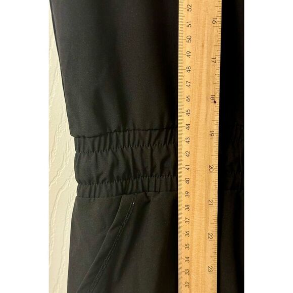 Albion Black Collar Roll Tab Short Sleeve Zipper Jogger Jumpsuit Women’s Small - Picture 11 of 13